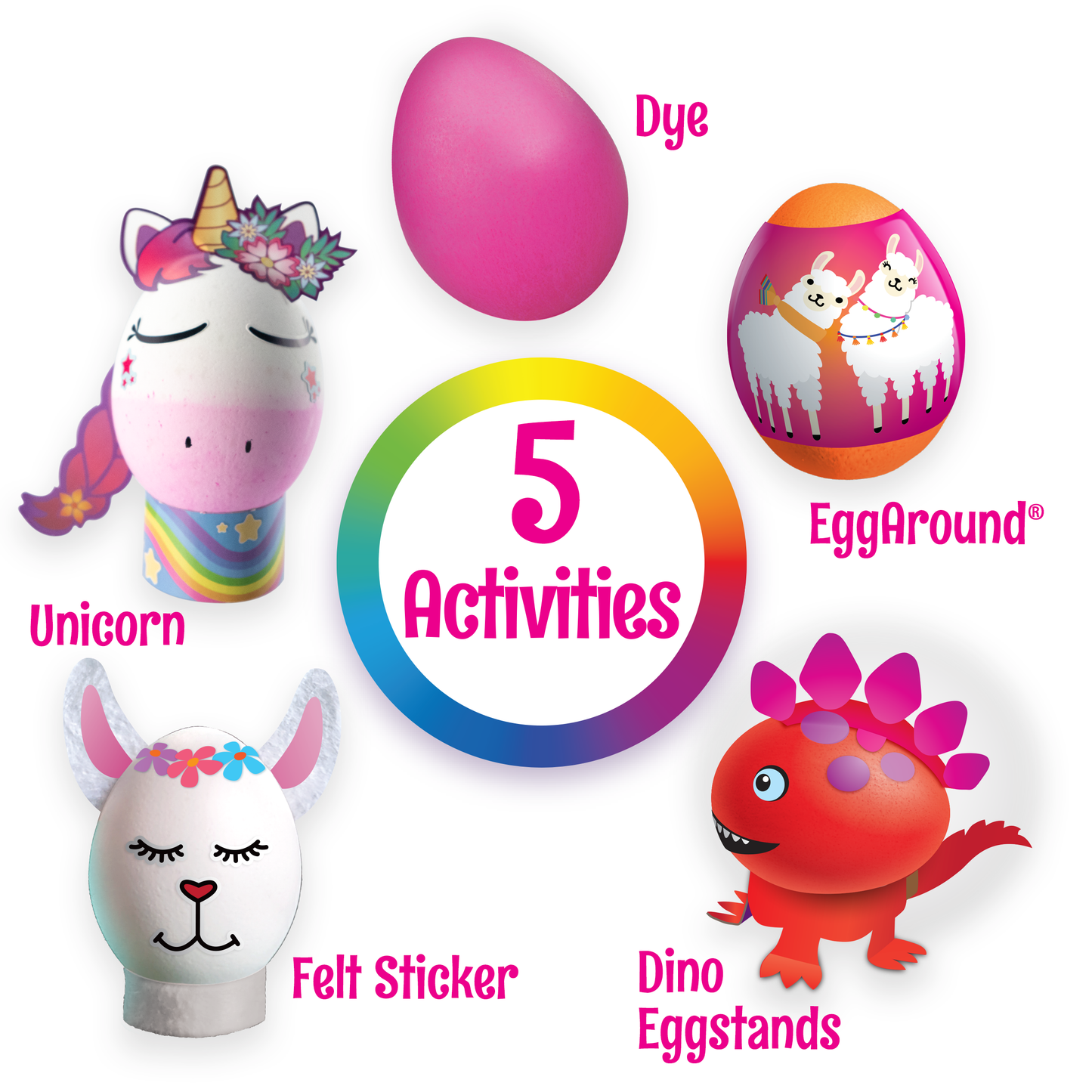 Animal Egg Decorating Kits with Whiskers Tool - 4 Piece Bundle