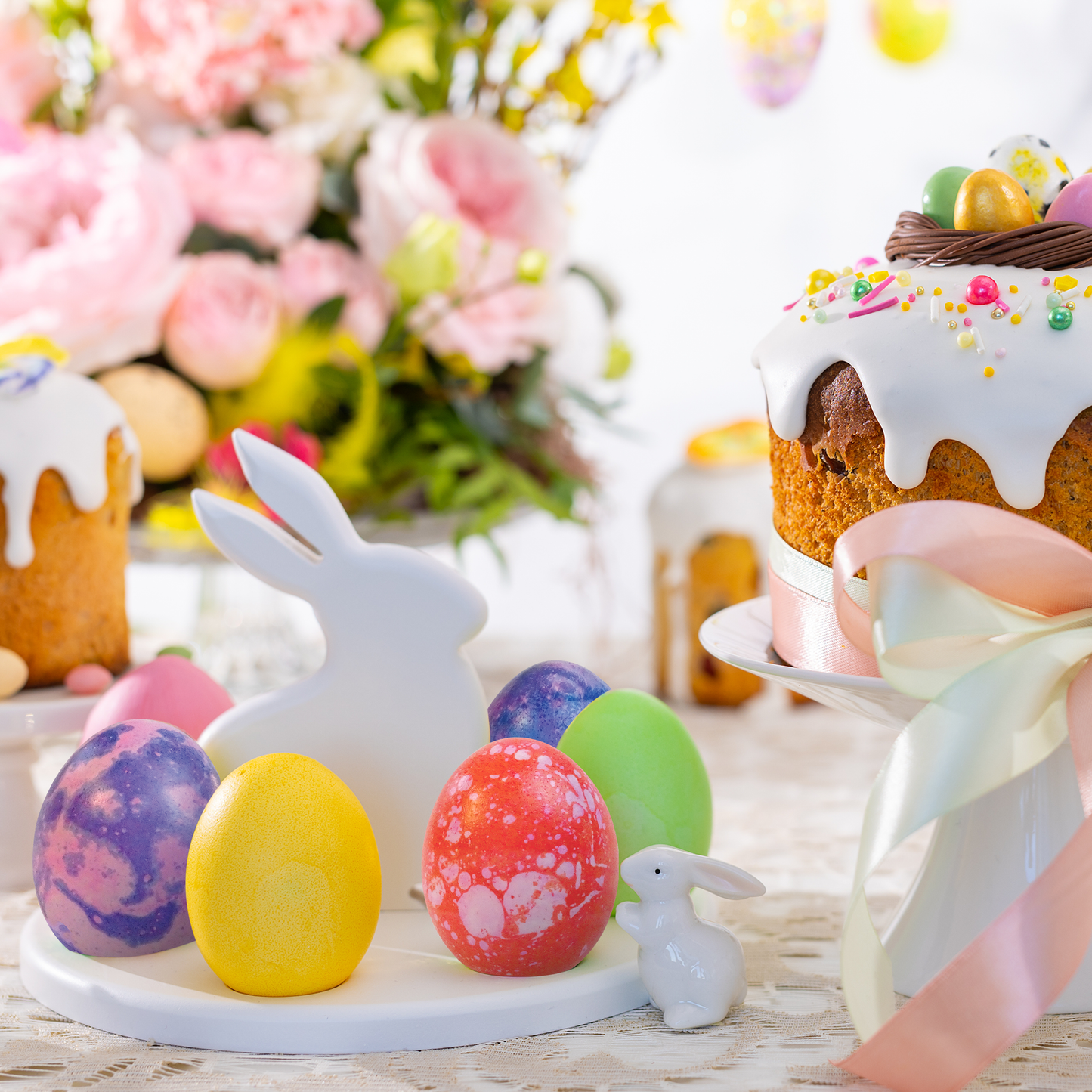 Deluxe and Marble Egg Decorating Kits with Whiskers Tool - 3 Piece Bundle