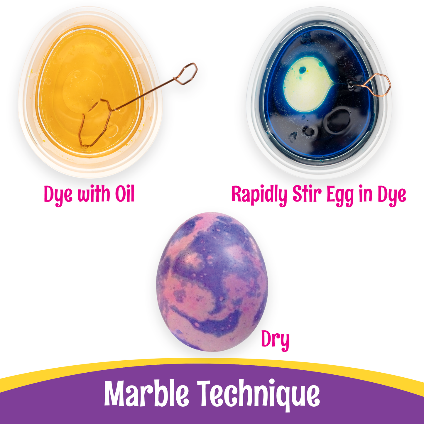 Deluxe and Marble Egg Decorating Kits with Whiskers Tool - 3 Piece Bundle
