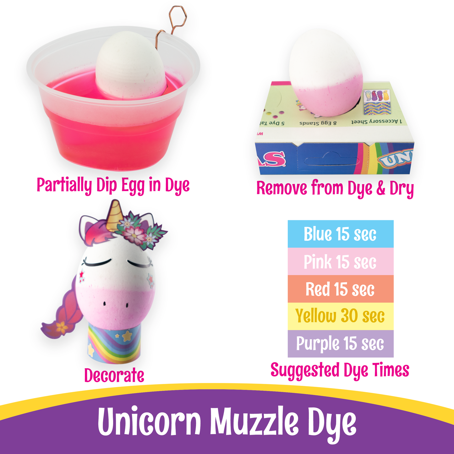 Animal Egg Decorating Kits with Whiskers Tool - 4 Piece Bundle