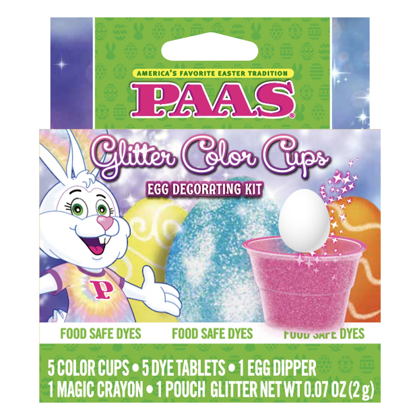 Glitter Color Cups Egg Decorating Kit